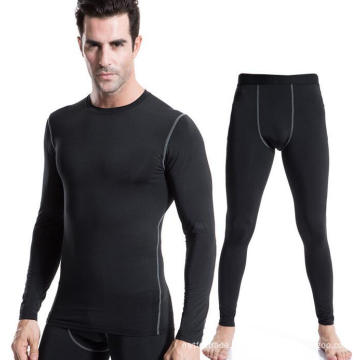 Camiseta de entrenamiento y entrenamiento deportivo para hombres + Pantalones de polainas con traje deportivo